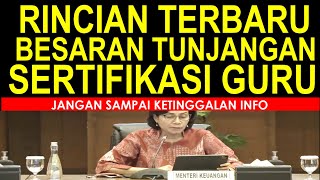 Rincian besaran kenaikan tunjangan sertifikasi guru TKSDSMPSMASMK 2024 [upl. by Dalia]