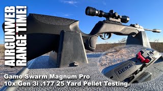 Gamo Swarm Magnum Pro 10x Gen 3i 177 Pellet Testing at 25 Yards  This should be a lot of fun [upl. by Leotie]