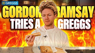 Gordon Ramsay tries GREGGS [upl. by Ellirpa]