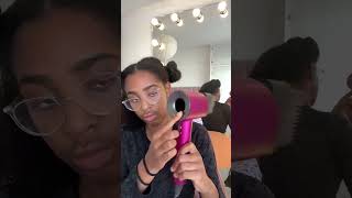 Blowdry tutorial for type34 hairblowdry4bhair4chairheavenberrycurlyhairafrohairhairtexture [upl. by Tiertza]