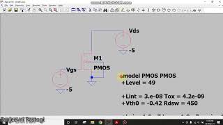 PMOS Characteristics in LTspice  How to include model file from Google in LTspice [upl. by Leesen]