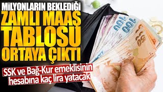 SSK ve BağKur emeklisinin hesabına kaç lira yatacak Milyonların beklediği zamlı tablo ortaya çıktı [upl. by Ariane]