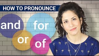 How to pronounce AND OF OR and FOR in a sentence Reductions in English [upl. by Ahsilem]