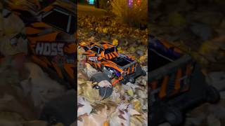 Traxxas Hoss crawling through leaves🍁🍃🍂rccars rctime rc rctoys rcclub fall leaves traxxas [upl. by Tager]