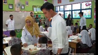 Wapres Gibran Tinjau Uji Coba Makan Bergizi Gratis Di Makassar [upl. by Aicenod]