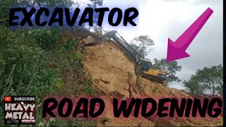 excavator  road widening works [upl. by Borg]