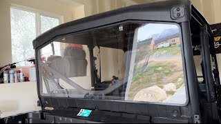 Installing Kemimoto Rear Windshield On 2022 CanAm Defender Max [upl. by Orenid569]