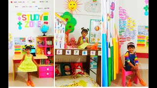 Study Table setup for online Classeskids study room OrganizationStudyZone tour WithMe​ Mayra Baji [upl. by Viki]