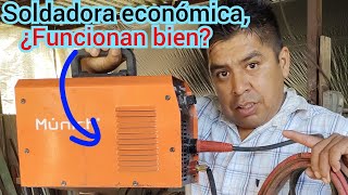 Soldadora inverter económica ¿Funcionan bien Prueba de soldadura con electrodo revestido [upl. by Ayik704]