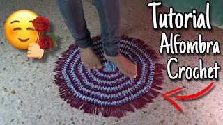 Alfombra Redonda a Crochet paso a paso [upl. by Nadoj]