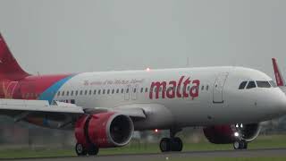 KM Malta Airlines A320 Landing Schiphol [upl. by Adiehsar]