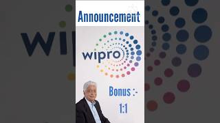 Wipro Dividend amp Bonus Share News  Wipro Share Latest News  Upcoming Bonus Share News bonusshare [upl. by Acirretahs]