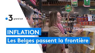 Inflation  les belges traversent la frontière pour faire leurs courses en France [upl. by Seys430]