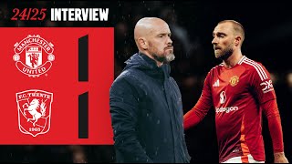 Ten Hag amp Eriksen React To Man Utd 11 FC Twente [upl. by Hans699]