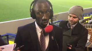 Jimmy Floyd Hasselbaink speaking to BBC Radio Northampton after the win at AFC Wimbledon [upl. by Bobby820]