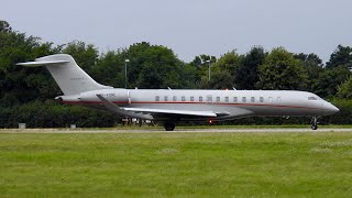 The worlds largest business jet  VistaJet Bombardier Global 7500 9HVONE at Cambridge [upl. by Post]