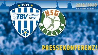 Pressekonferenz TBV Lemgo Lippe vs HSG Wetzlar 270220 [upl. by Hillari]