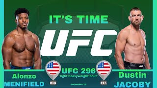 Alonzo MENIFIELD vs Dustin JACOBY UFC 296 Full FIGHT [upl. by Noxin633]