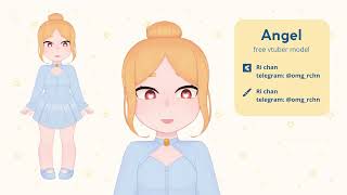 Live2D showcase Chibi angel free vtuber model [upl. by Thaddaus]