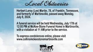 Obits for July 31 2024 [upl. by Calendre]