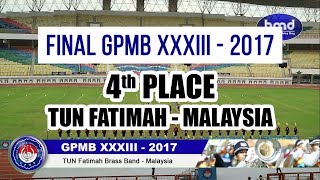 GPMB 2017  TUN Fatimah Brass Band  Malaysia [upl. by Heyman]