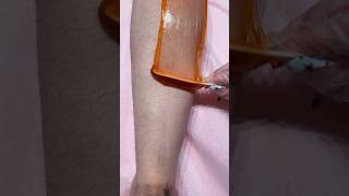 Quick Leg Wax Application⭐️ wax waxing satisfying legwax legwaxing hairremoval ytshort yt [upl. by Adrianne]