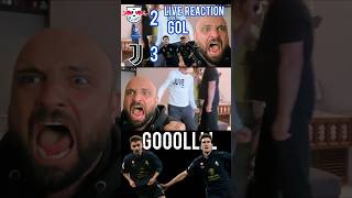 Gol live reaction Vlahovic Conceicao  Lipsia Juventus 23 [upl. by Atikat]