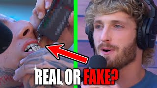 LOGAN PAUL TESTS ISLAND BOYS DIAMOND TEETH REAL OR FAKE [upl. by Crescentia]