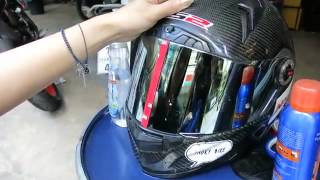 How to Make Motorcycle Helmet Windshield Water Repellent  VuPlex® [upl. by Barrett]