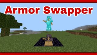 How to make an armor Swapper in Minecraft PE [upl. by Noneek]