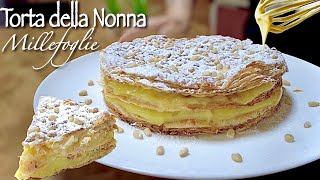 TORTA DELLA NONNA MILLEFOGLIE facile fresca e veloce [upl. by Trilley]