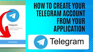 How to Create Telegram Account from Application [upl. by Aveer]