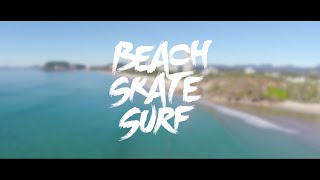 EzyDog Presents BEACH SKATE SURF [upl. by Ahsihat]