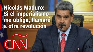 Maduro dice que quotsi el imperialismo norteamericano lo obligaquot llamará al pueblo a quototra revoluciónquot [upl. by Nidnarb]