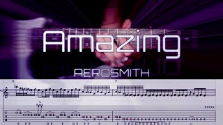 AMAZING  Aerosmith  TAB Guitar Solo  Tutorial  Guitar Cover  Sheet [upl. by Janey]