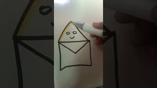 Easy drawing of envelope ✉️envelope falakkunjactivity shortsfeed easydrawing shortvideo colors [upl. by Adnorhs]