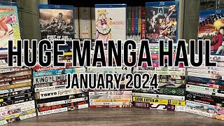 HUGE Manga amp Anime Haul 80 Volumes  January 2024 Purchases amp Reads [upl. by Gerdy]