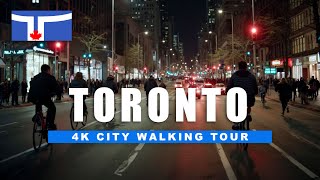 LIVE Downtown Toronto Night Stroll  Urban Toronto Walking Tour [upl. by Dahraf81]