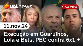 Caso delator do PCC e mortes no Aeroporto de Guarulhos Lula e bets PEC contra 6x1 e   UOL News [upl. by Kilmarx900]