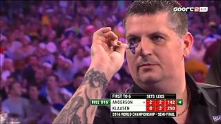 Gary Anderson World Champ 2016 all 180  high finishes [upl. by Duffy220]