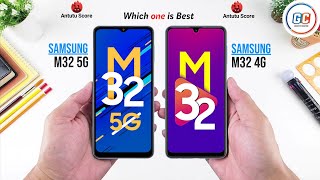 Samsung Galaxy M32 5G vs Samsung Galaxy M32 4G  Full Comparison ⚡ Which one is Best 👍 Under 20k [upl. by Meeki]