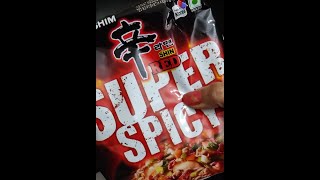 Nongshim super spicy noodles 🔥 Korean super spicy 🔥 noddles recipe shortsytshorts [upl. by Nnarual104]