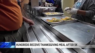 Roanoke Rescue Mission feeds hundreds for Thanksgiving after Drumstick Dash [upl. by Wilburt787]