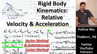 Rigid Body Kinematics Relative Velocity amp Acceleration  Instantaneous Center of Zero Velocity [upl. by Flori]