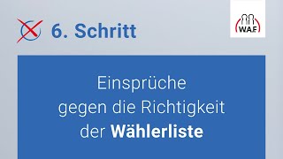 Einsprüche gegen die Richtigkeit der Wählerliste  Betriebsratswahl  Schritt 6 [upl. by Wasson469]