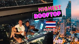 Thailands HIGHEST Rooftop Bar  Observation Deck  Mahanakhon Skywalk in Bangkok [upl. by Eimyaj]