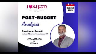 Budget 2024 PostBudget Analysis 02102023 [upl. by Wrdna]