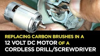 Replacing Carbon Brushes in a 12 Volt DC Motor or 775 motor775 Dc motor [upl. by Ada174]