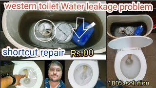 western toilet Press tank water leakage problem shortcut repair solution Hindi [upl. by Madison421]