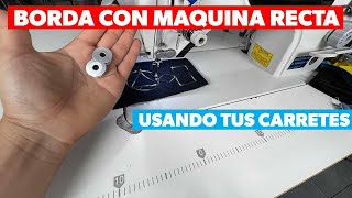 Como bordar con maquina de coser recta [upl. by Patricio475]